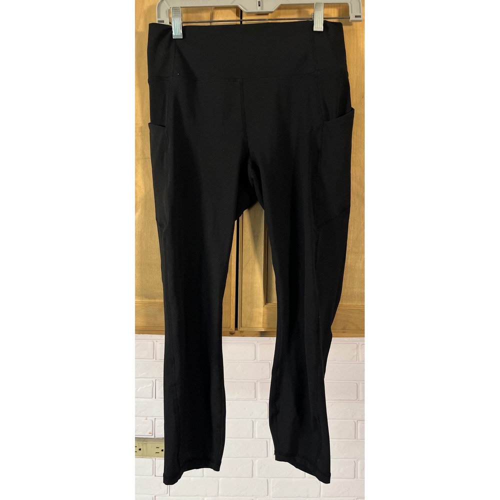 Fabletics PureLuxe Leggings Women Medium Black High Rise Pocket Crop Tights